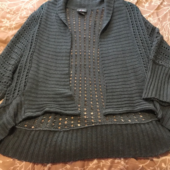 Grey Open-Front Sweater - Picture 4 of 4